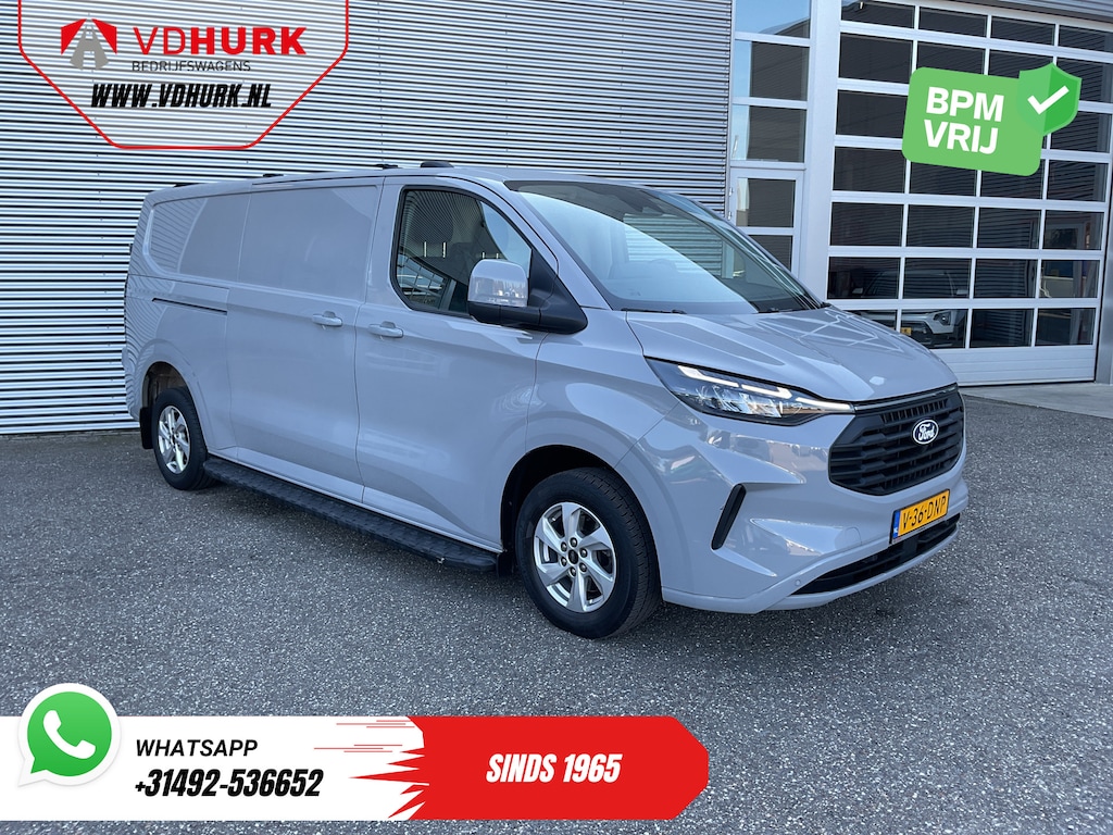 Ford Transit Custom 2.0 TDCI 170 pk Aut. L2 LED/ Adapt.Cruise/ Standkachel/ 2x Schuifdeur/ Carplay/ Stoelverw./ Stuurverw./ Navi/ Climate/ Camera/ 16’LMV/ PDC/ Trekhaak