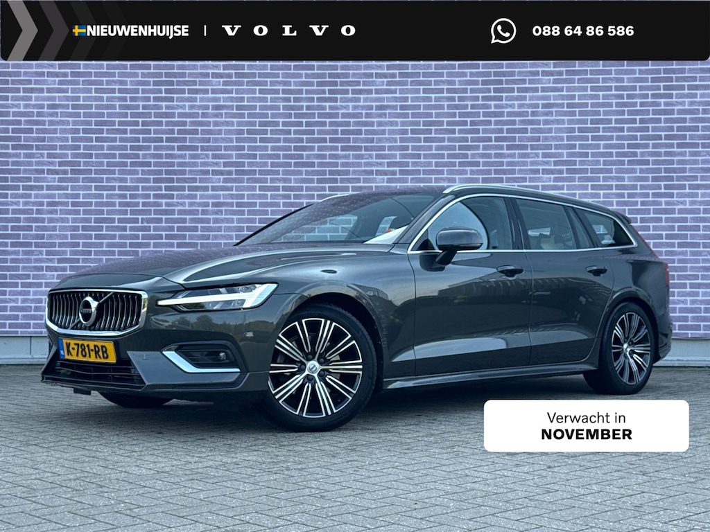Volvo V60 2.0 B4 Inscription | Trekhaak | Styling Pack | Achteruitrijcamera | Keyless Entry | Elektrische Achterklep | Lederen Bekleding | Stoelverwarming | Cruise Control Adaptief | BLIS | Navigatie | Apple Carplay | Android Auto