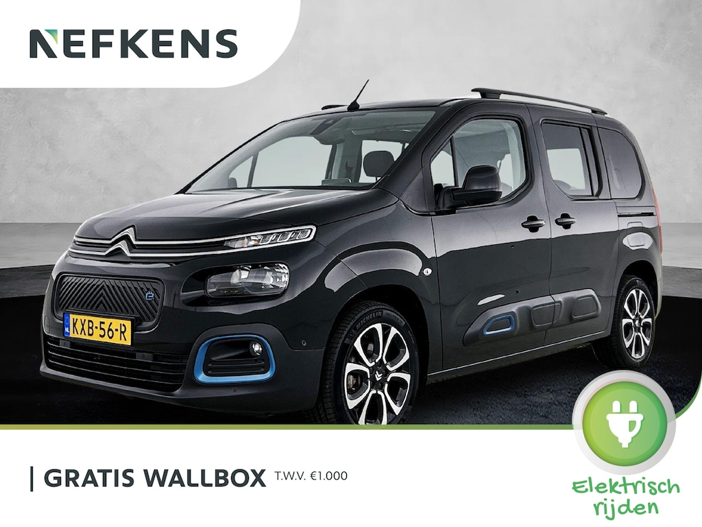 Citroën E-Berlingo Shine 50 kWh 136pk | Accu 96% | Navigatie via Apple Carplay / Android Auto | Panoramadak | Achteruitrijcamera | Climate Control | Cruise Control | Parkeersensoren v+a | Winterpakket | Keyless | Dodehoeksensor | Bluetooth | DAB+ radio | Elektrisch inklapbare spiegels | Automatisch dimlicht | Regensensor | 2x Schuifdeur | Donker getint glas | 17" lichtmetalen velgen |