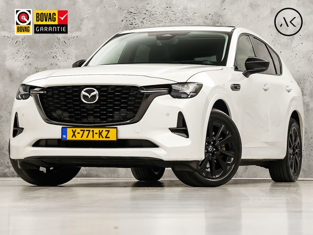 Mazda CX-60 2.5 e-SkyActiv PHEV Takumi 328Pk Automaat (PANORAMADAK, HEAD-UP DISPLAY, STOELKOELING/VERWARMING, BOSE, 360 CAMERA, TREKHAAK, KEYLESS, SFEERVERLICHTING, ADAPTIVE CRUISE, STUURWIEL VERWARMD, NIEUWE APK, NIEUWSTAAT)