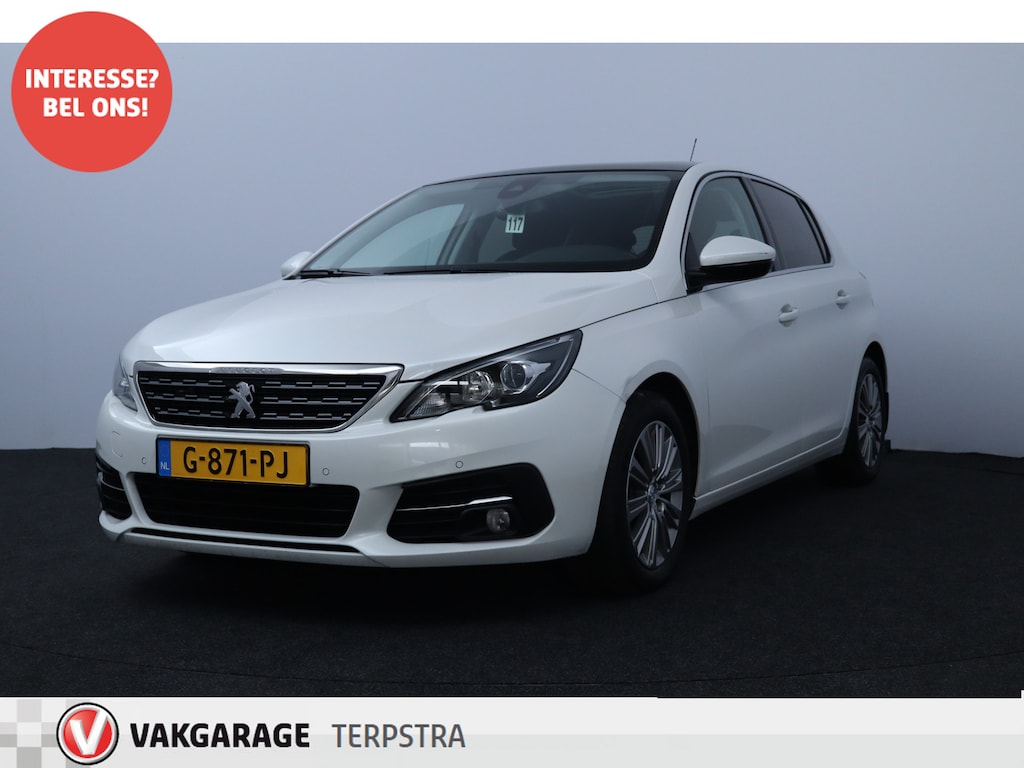 Peugeot 308 1.2 PureTech Allure /D-Riem Verv 89.000KM! /Apple + Android /DAB+! /Lane Assist /Pano-Dak! /Navi /Climat /Cruise /Elek. pakket /Bluetooth /Regensensor /LED Dagrijverl. /16"LMV /Extra getint glas /Mistlampen /PDC