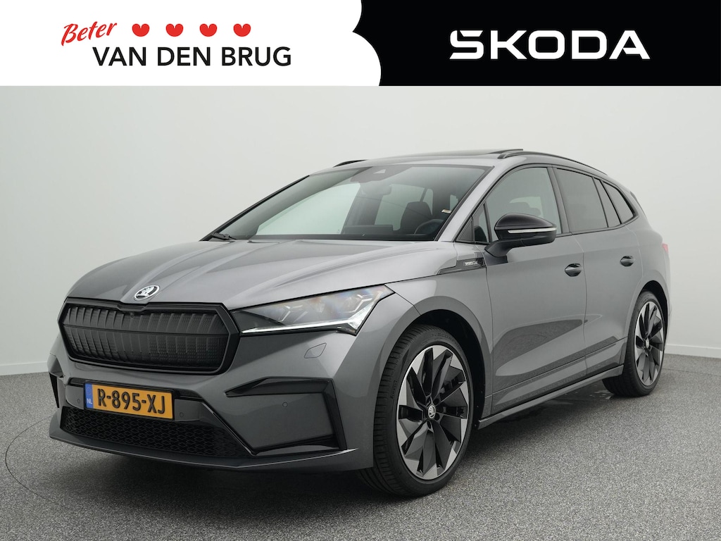 Skoda Enyaq iV 80 Sportline | SoH 96,4% | Trekhaak | Panoramadak | Warmtepomp | Adaptieve cruise |