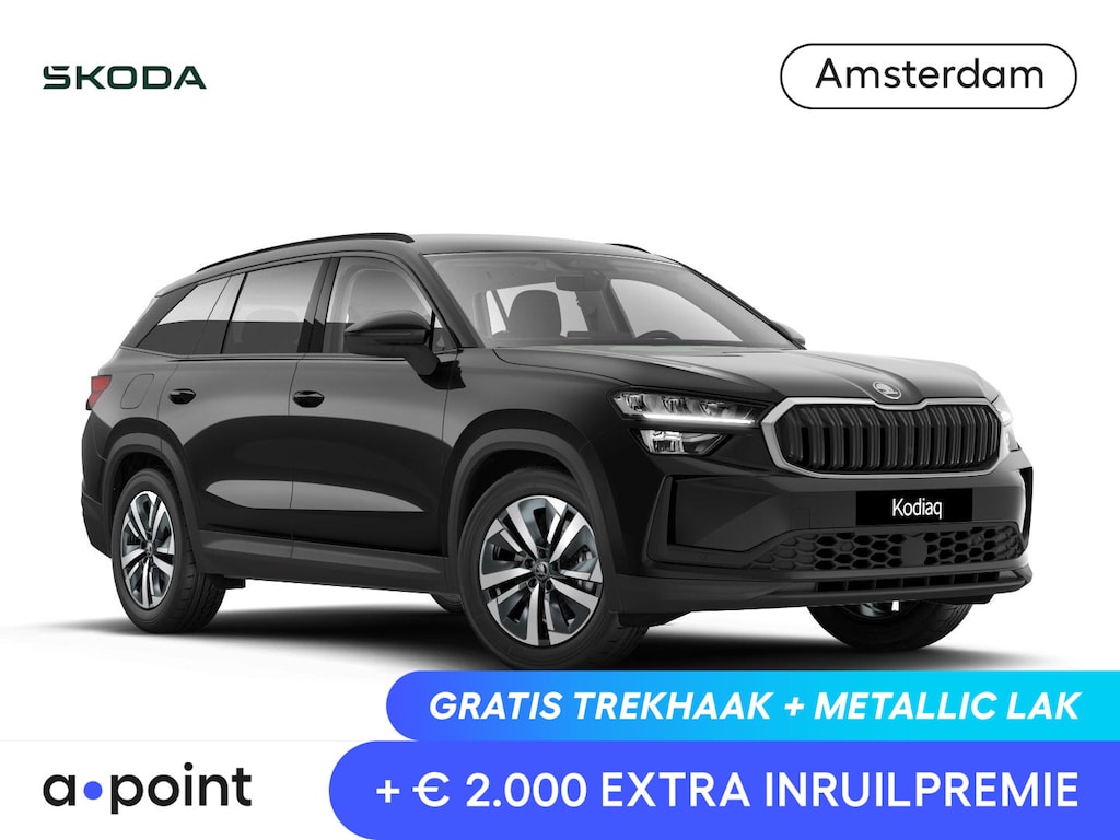 Skoda Kodiaq 1.5 TSI PHEV Business Edition 204 pk 6 versn. DSG | Sunset | Trekhaak | Velgen: 18" lichtmetalen velgen Soira aero, zilver