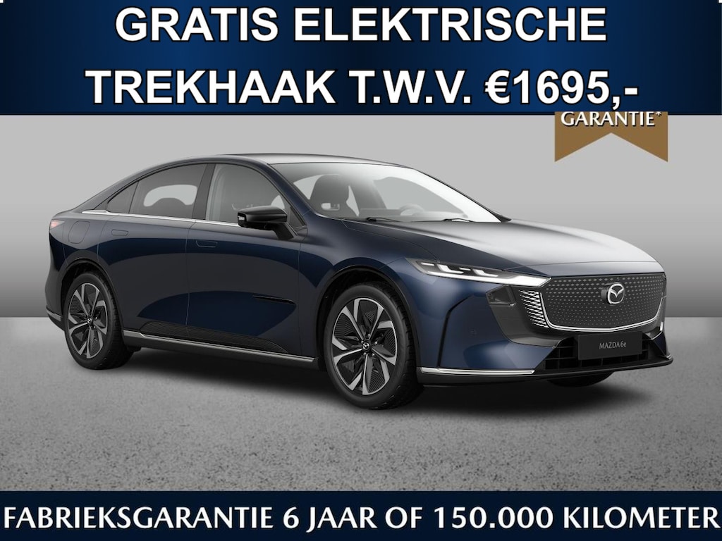 Mazda 6e Takumi Business Edition 78 kWh | 560km range | 200kW snelladen | Gratis elektr. trekhaak t.w.v. €1695,- | Maart 2027 leverbaar