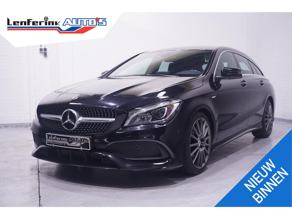 Mercedes-Benz CLA Shooting Brake 200 Edition AMG-pakket PDC v+a Led-verlichting cruise-controle stuurbediening climate-controle Navigatie carbon-inlegdelen Camera lederen bekleding Sportstoelen bleutooth stoelverwarming