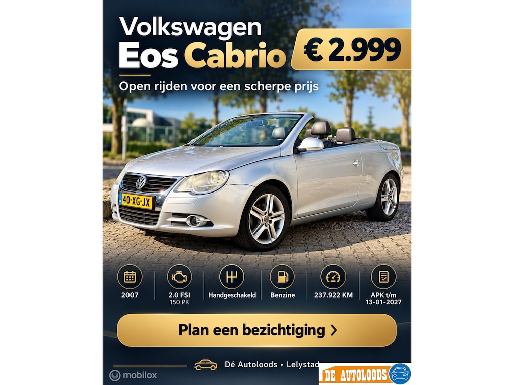 Volkswagen Eos Sport 2.0-16v FSI Apk 18-01-2027