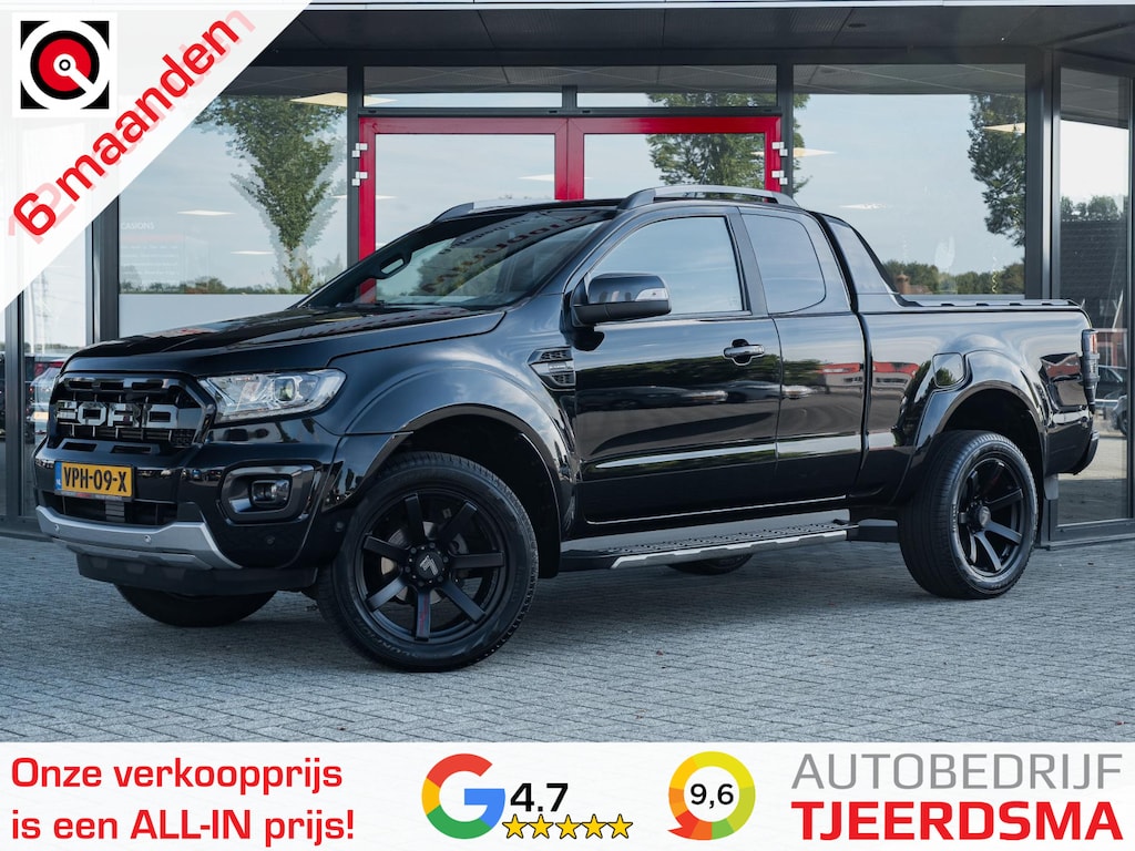 Ford Ranger 2.0 EcoBlue Wildtrak Supercab | Automaat | Trekhaak | Adaptieve Cruise Control | Lederen Bekleding | Stoelverwarming | 20'' Lichtmetalen Velgen |