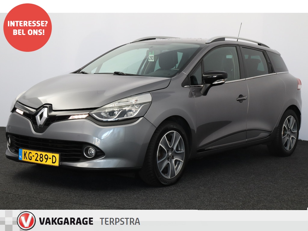 Renault Clio Estate 1.5 dCi ECO Night&Day/ D-Riem verv: 137.000 KM!/ Trekhaak/ 16'' LMV/ DAB+/ Navi/ Airco/ Cruise/ Elek. pakket/ Isofix/ Bluetooth/ Armsteun/ Multi. LEDER. Stuur/ Mistl./ PDC/ Extra getint glas.
