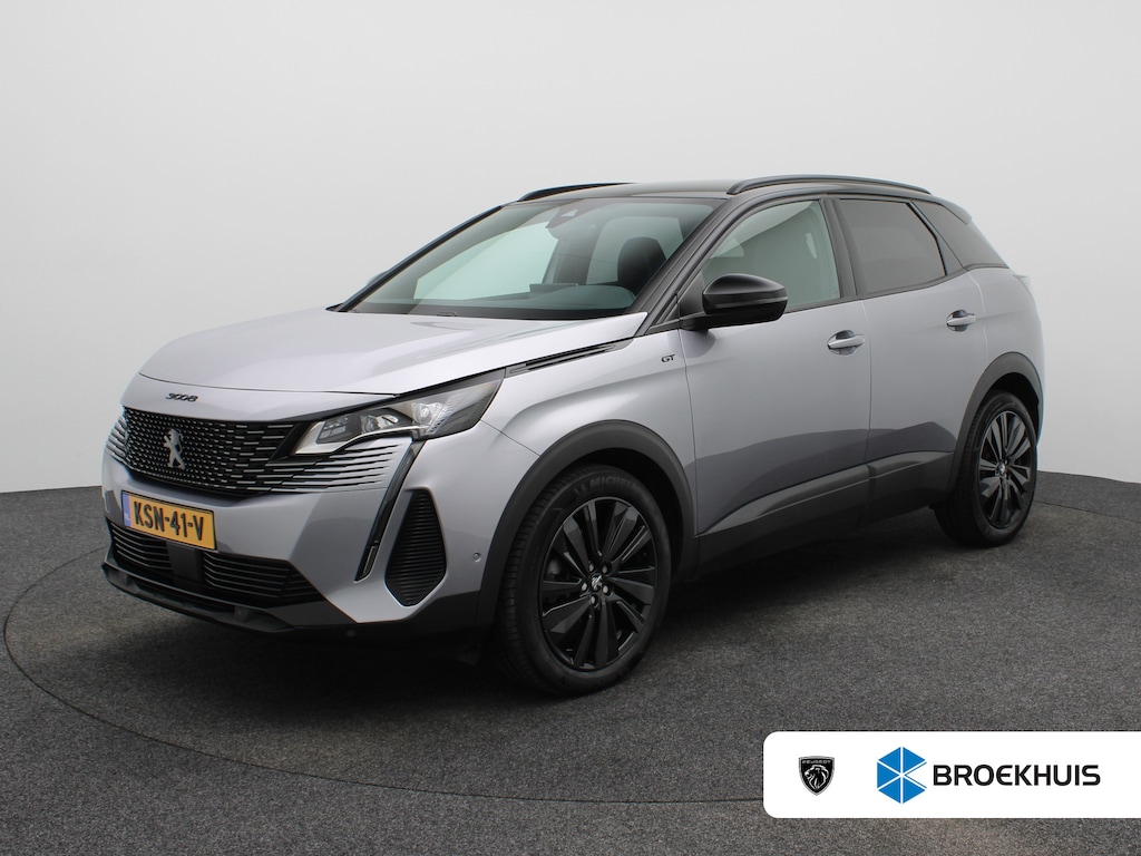 Peugeot 3008 1.2 PureTech GT Black Pack | Camera | Cruise Control Adaptief | Apple Carplay/Android Auto | Dodehoekbewaking | Matrix Led | Keyless | Navigatie | Parkeersensoren Voor en Achter | 19" Lichtmetalen Velgen