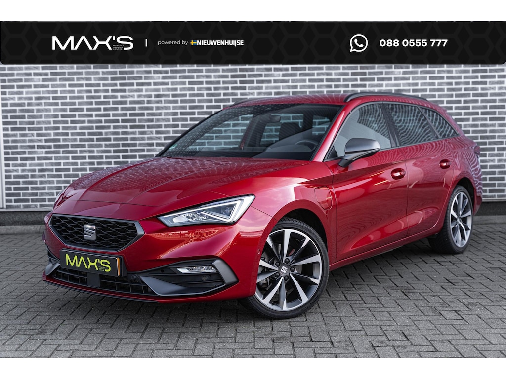 SEAT Leon ST 1.4 TSI eHybrid PHEV FR Business Intense | Plug-in Hybrid | Trekhaak | Bekleding Dinamica | Achteruitrijcamera | Parkeersensoren | Parkeerassistent | Virtual Cockpit | Keyless Entry | Elektrische Achterklep | LED Koplampen | Cruise Control Adaptief | Dodehoekdetectie | Stoelverwarming | Navigatie | Apple Carplay | Android Auto