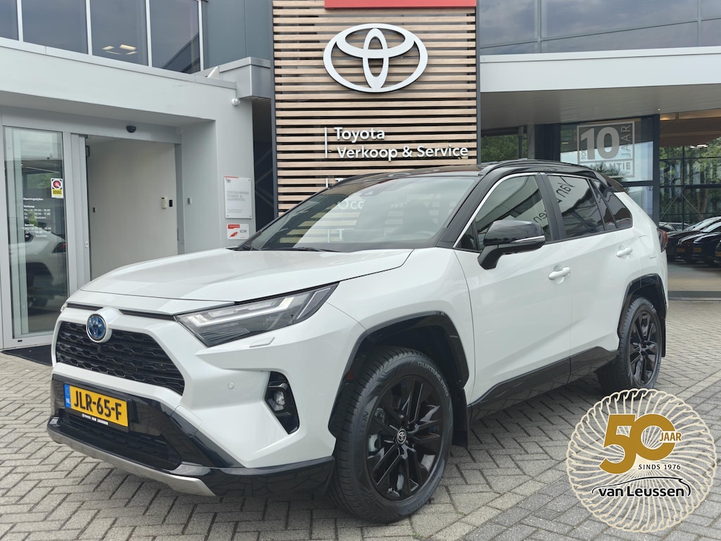 Toyota RAV4 2.5 HYBRID STYLE BI-TONE TREKHAAK STOEL/STUURVERW KEYLESS BLIND-SPOT PARK-SENSOREN APPLE/ANDROID ELEK-ACHTERKLEP AD-CRUISE JBL-AUDIO LM-VELGEN DAB+