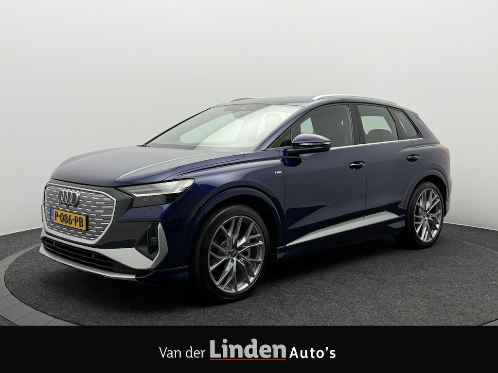 Audi Q4 e-tron 40 S edition 77 kWh SOH 96,2% | Warmtepomp | Matrix Led | Navigatie | Camera | Leer | Sfeerverlichting
