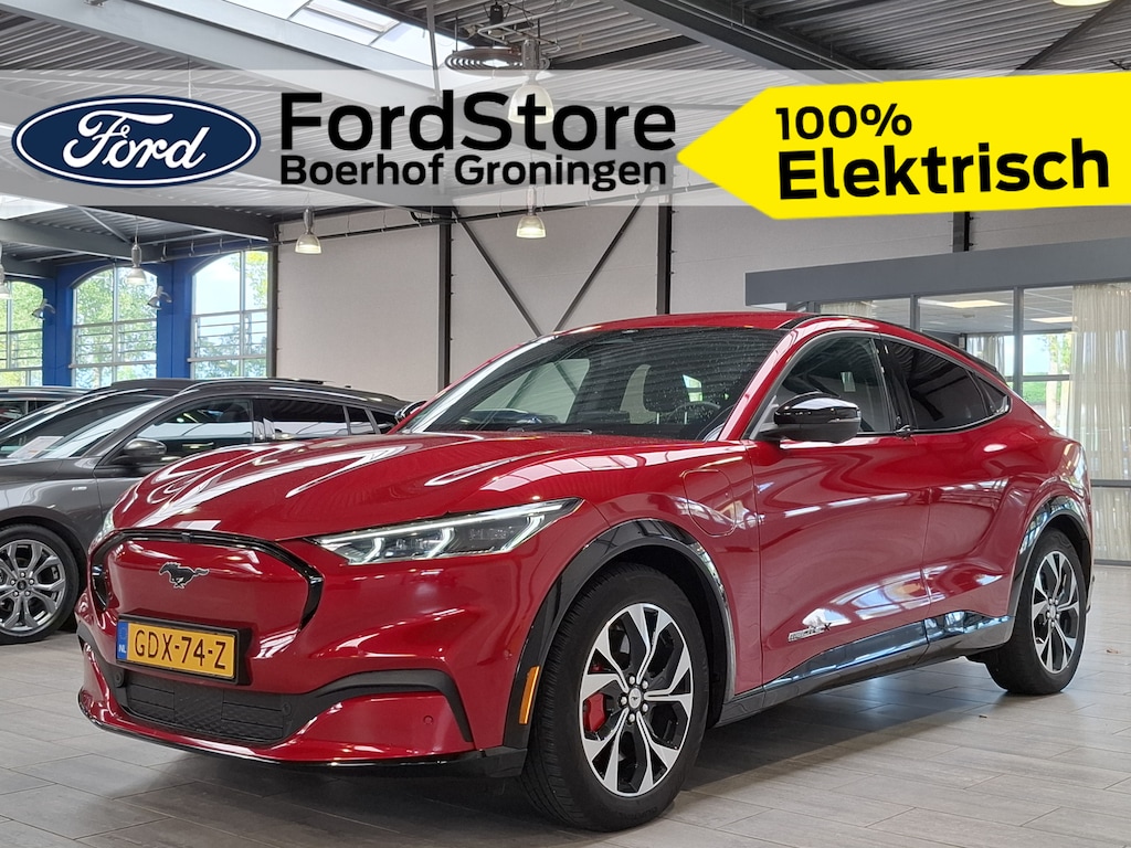 Ford Mustang Mach-E Extended Premium RWD 98 kWh Adapt. cruise | LED | 360° Camera | El. verst. stoel + geh.| SOH 95,9% | 4 seiz. banden | Apple Carplay & Android Auto draadloos |