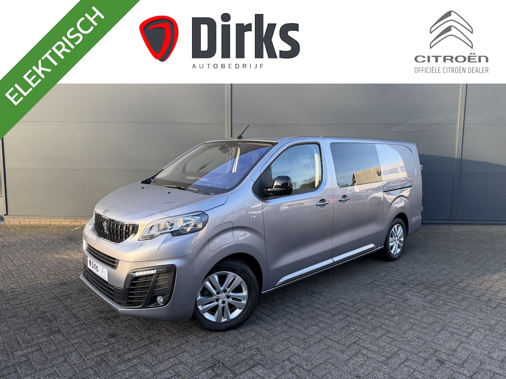 Peugeot e-Expert DC 75 kWh (Stoelverwarming - 2x Schuifdeuren - Keyless Entry - Laadruimte betimmering - Automatische Airco - Navigatie - Parkeersensoren V+A - Apple Carplay)