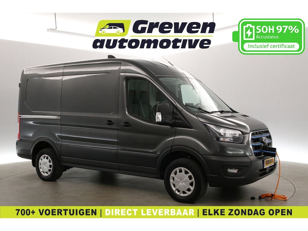 Ford E-Transit L2H2 68 kWh 184PK | Snelladen | SOH 97% | Clima | Cruise | Carplay | 3 Zits | Navi | Parkeersens.