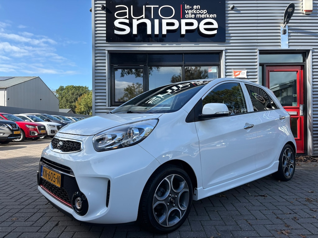 Kia Picanto 1.2 CVVT SportsLine Navigator -4 CILINDER-STOEL + STUURVERWARMING-KEYLESS-NAVI-CAMERA-CRUISECONTROL-69.646 KM'S!