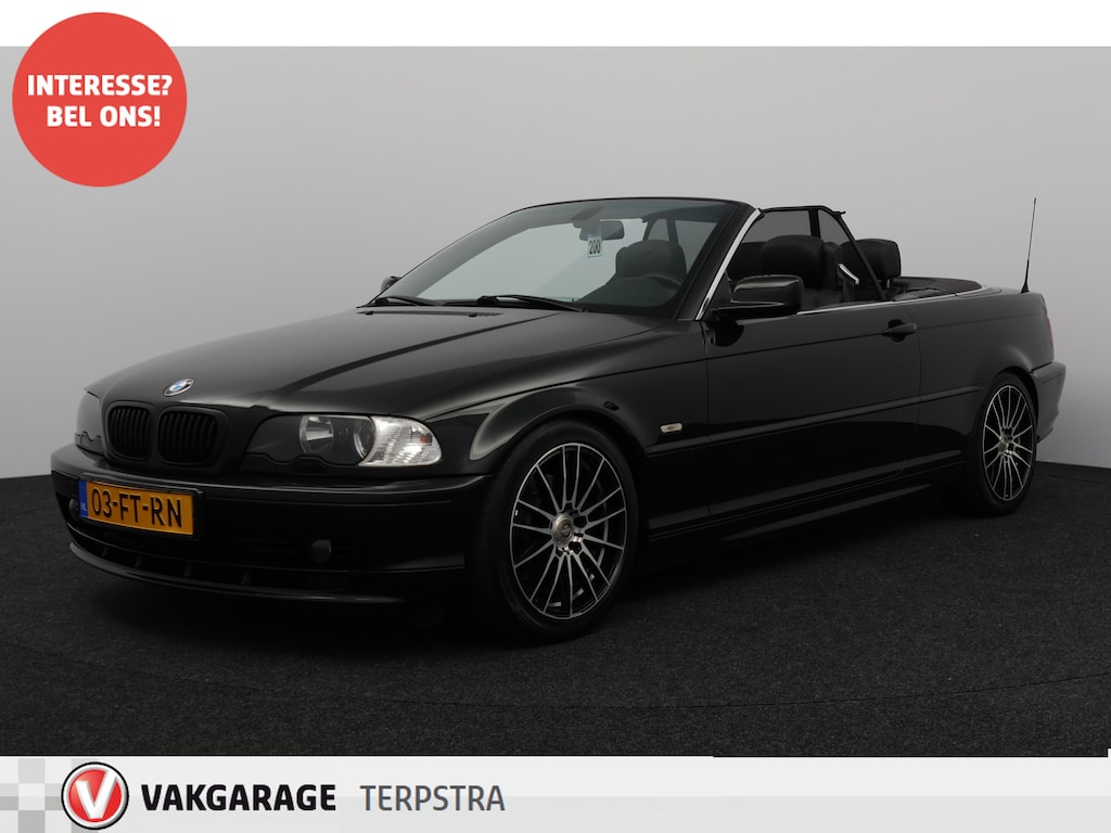 BMW 3-Serie Cabrio 323Ci Executive/ 6-Cil./ Windscherm/ Xenon/ Leder+Stoelverwarm./ Trekhaak/ Bluetooth/ Elek.+Memory Stoelen/ Clima/ Cruise/ 17''LMV/ Leder Multi-Stuur/ PDC/ Armsteun