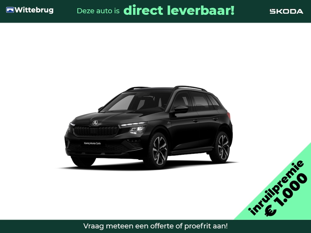 Skoda Kamiq 1.0 TSI Monte Carlo 18" lichtmetalen velgen / Travel assist / Navigatie pakket / Charging / €1000 inruilpremie
