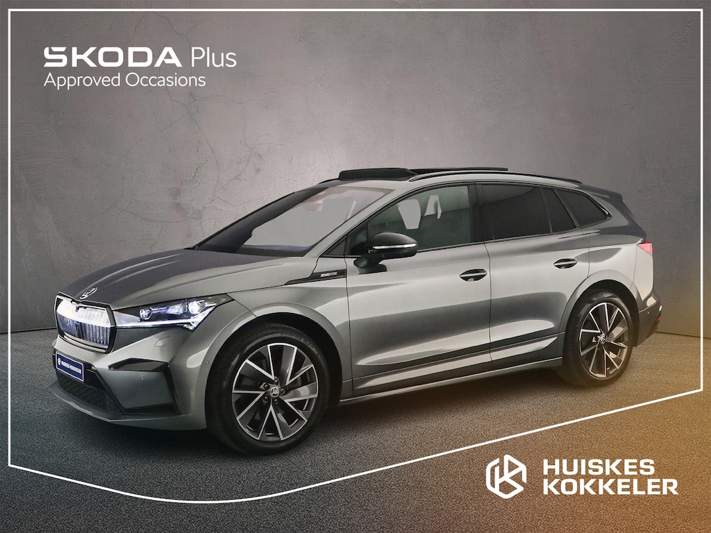 Skoda Enyaq iV 80 Sportline 204pk Automaat Trekhaak, Panoramadak, Adaptive cruise control, LED matrix koplampen, Achteruitrijcamera, Elektrische achterklep