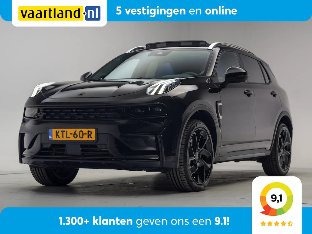 Lynk & Co 01 MY23 6,6 kW [ Full Black! | SoH 92,7% | Zwart hemel Panorama 360ºcam Apple/Android Navi Camera ]