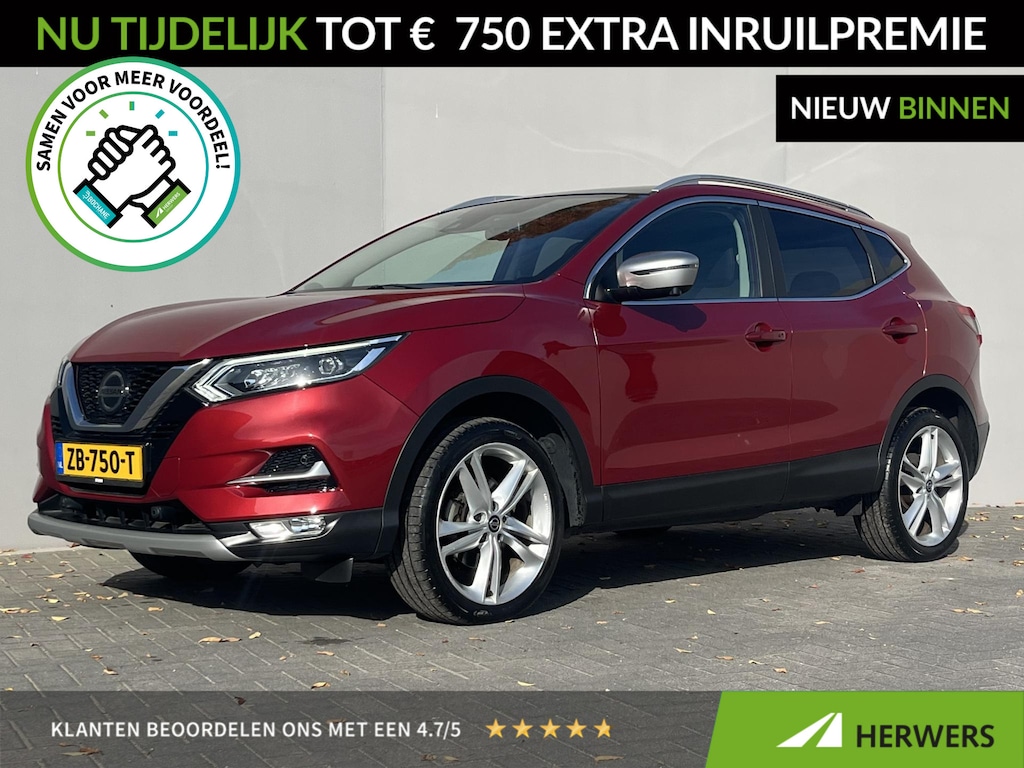 Nissan Qashqai 1.3 DIG-T 160 PK N-Motion / Goed Onderhouden / Trekhaak (1.500KG) / Panoramadak / 19" Lichtmetalen Velgen / DAB / Rondom Camera / Apple Carplay&Android Auto /