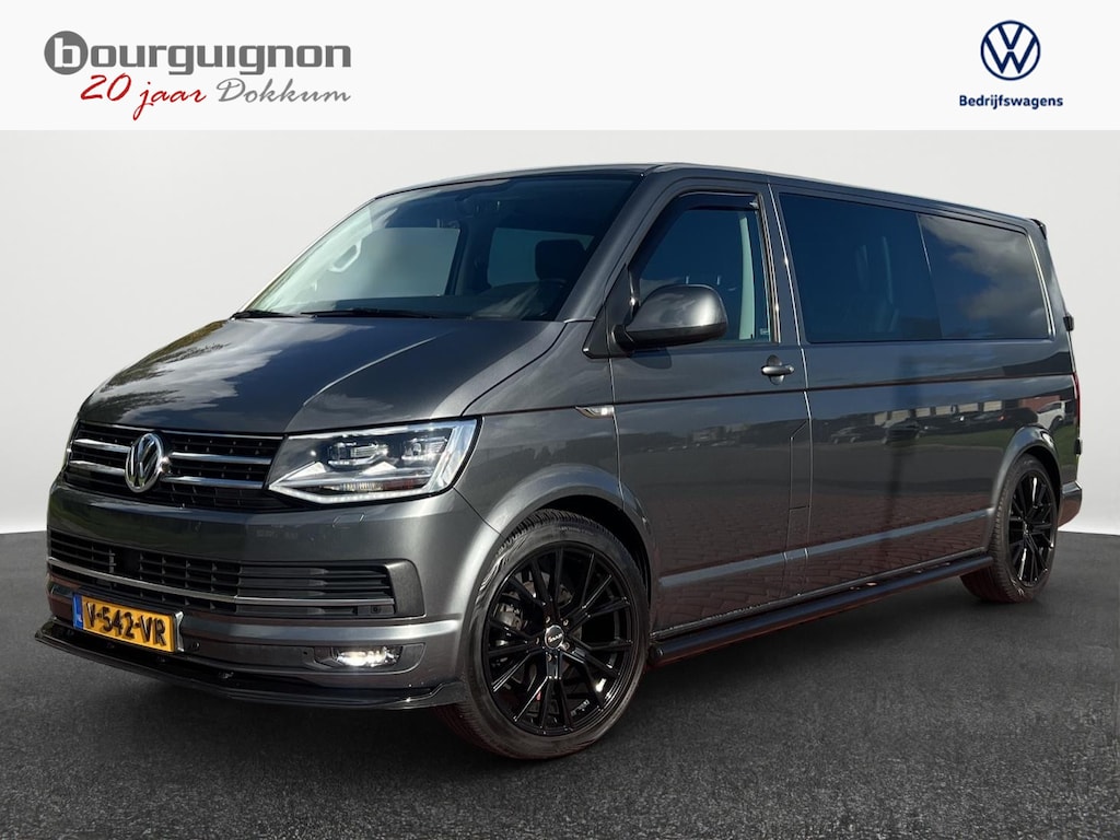 Volkswagen Transporter 2.0 TDI L2H1 DC Highline | Automaat | 150Pk | LED | Leder | Verlaagd | 20 Inch | Side Bars | Trekhaak | Bear Lock |