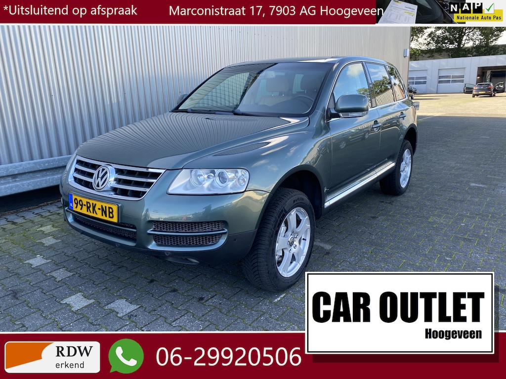 Volkswagen Touareg 3.2 V6 AUTOMAAT, Leer, Clima, CC, Navi, PDC, LM, Trekh, nw. APK – Inruil Mogelijk –