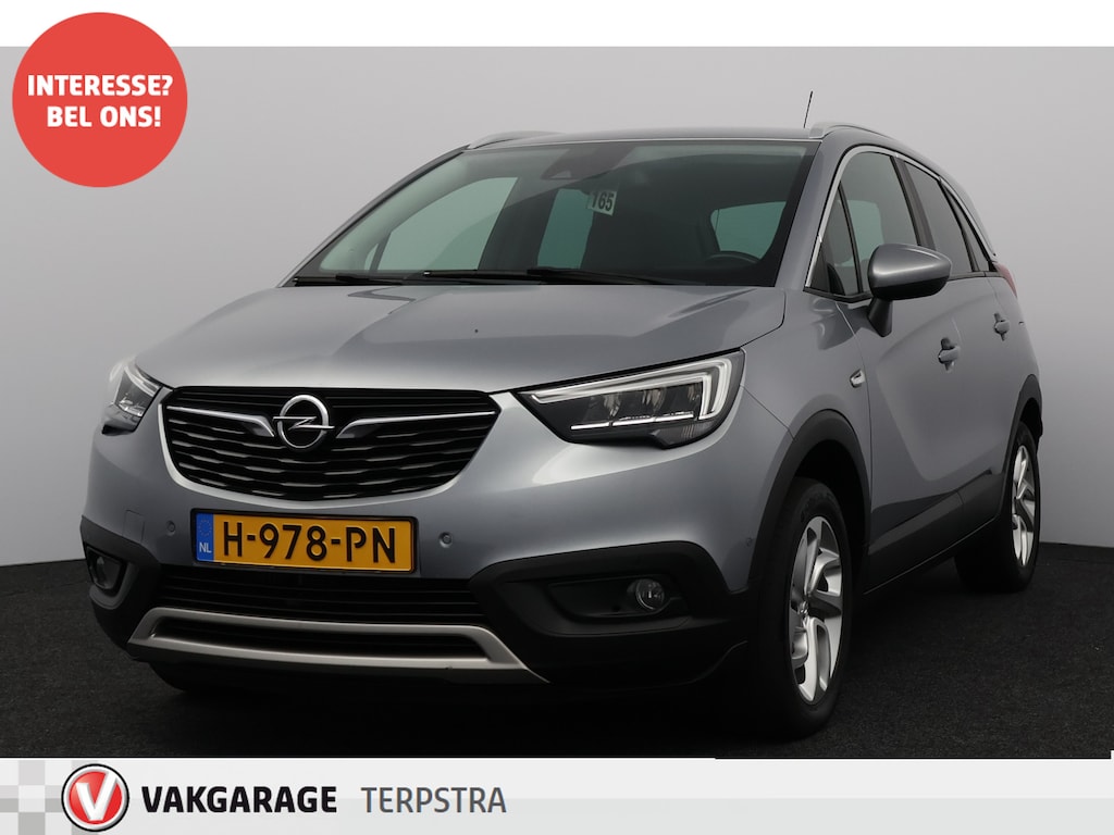 Opel Crossland X 1.2 Turbo Innovation/ Trekhaak/ 16'' LMV/ LED Koplampen/ Apple + Android/ Half-Leder/ Keyless/ Camera/ PDC V+A/ Extra getint glas/ DAB+/ Navi/ Bluetooth/ Multi. LEDER. Stuur/ Mistl./ Dakrails.