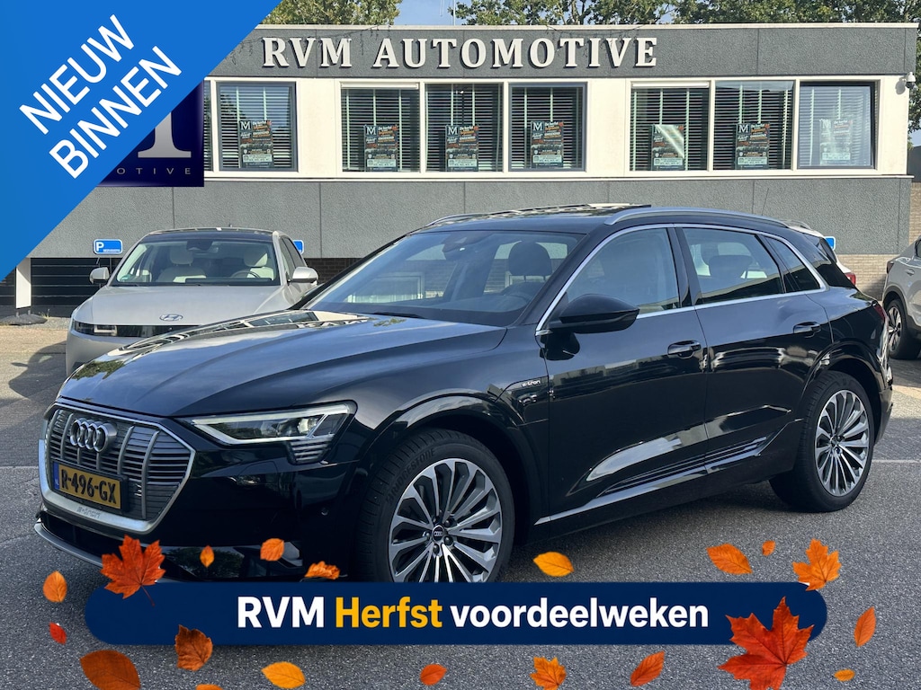 Audi E-tron 55 quattro Advanced edition Plus 95 kWh SOH 93% | MEM. STOEL | ELEK. STOELEN | ACHTERUITRIJ CAMERA | STOEL VERWARMING | 21'' WIELEN | RIJKLAAR MET 12 MND BOVAG GARANTIE | AFNM. TREKHAAK | PANO | SCHUIFDAK |