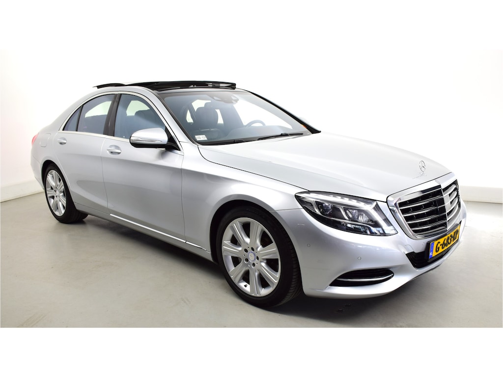 Mercedes-Benz S-klasse 350 BlueTEC Prestige Plus Burmester, zonnescreens, standkachel, voor en achterbank stoelverw/koeling, achterbank elek verstelbaar, dubbel glas, extra beveiligde kofferdeksel, 230 v stekkerdoos achter