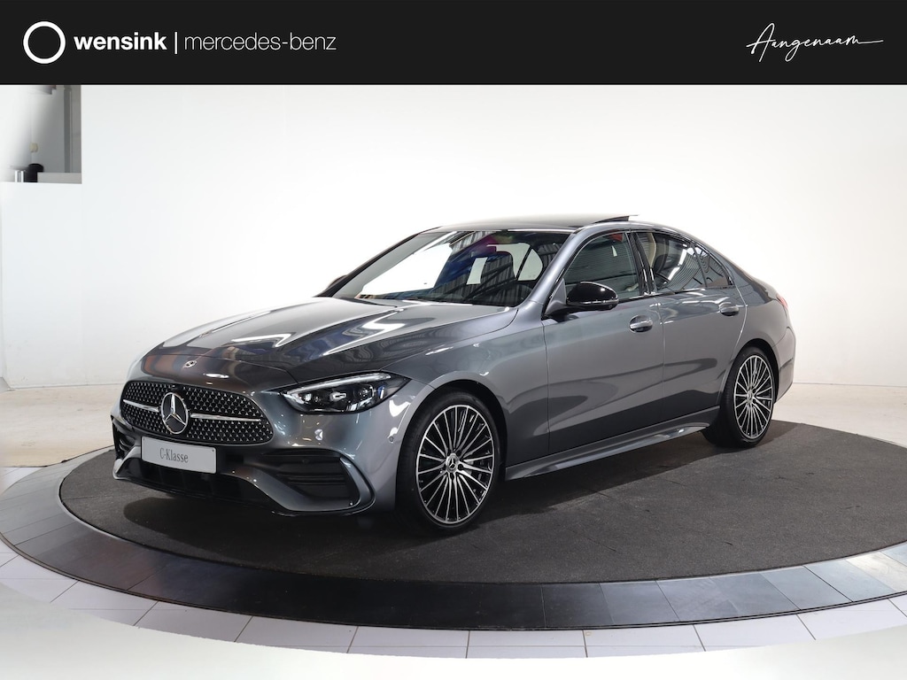Mercedes-Benz C-klasse 180 Business Solution AMG | Night | Panoramadak | Trekhaak | Memory stoelen | Sfeerverlichting | Digital light | 19" Multispaaks |