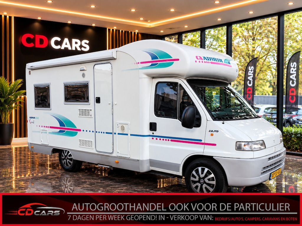 Adria Mobil Adriatik 590 DS Coral Vast bed, Koelkast, Toilet, Camera, Fietsendrager, Douche, Luifel