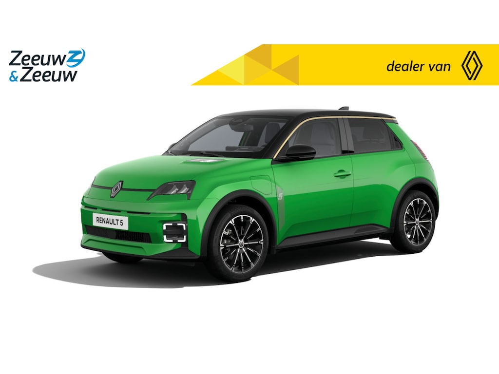 Renault R5 Comfort Range Techno 150 pk | Nu uit voorraad leverbaar met € 3.360,- Zeeuw en Zeeuw Voorraadkorting | Pack Winter | Harman Kardon Audio | Chrono velgen | Verschillende kleuren beschikbaar | Vraag naar de voorraad | Financier uw R5 tegen slechts 4,9% rente