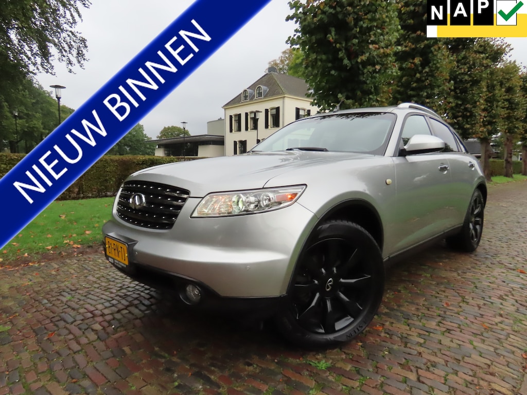 INFINITI FX 35 Carplay Leer Bose Audio Stoelverwarming Navigatie Schuif/Kanteldak Achteruitrijcamera Xenon Ecc Cruisecontrol Pdc Lm Velgen Trekhaak
