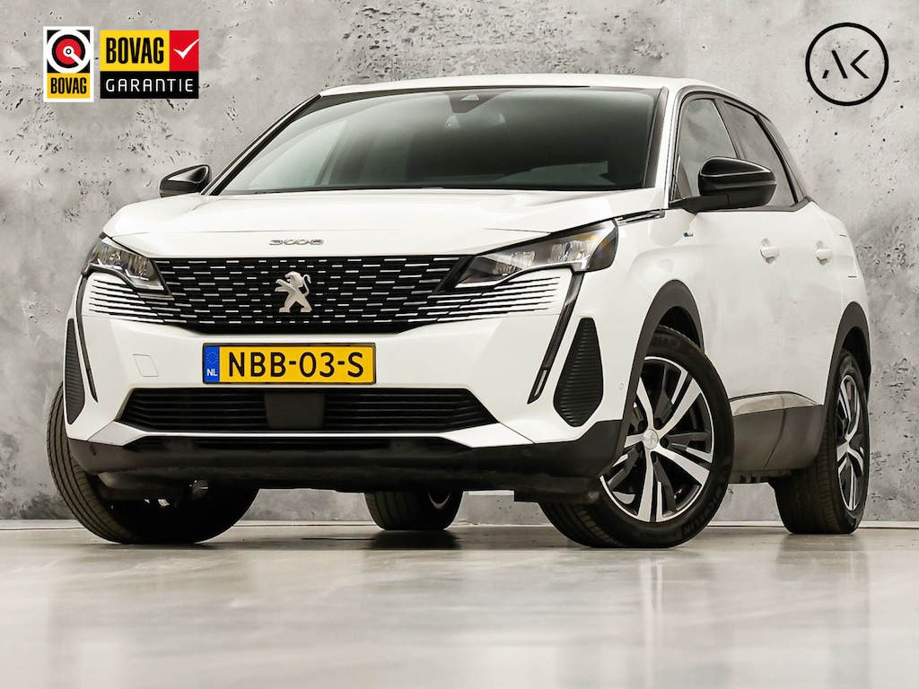 Peugeot 3008 1.6 HYbrid 225 Allure Pack 225Pk Automaat (APPLE CARPLAY, GROOT NAVI, 360 CAMERA, LEDER, SPORTSTOELEN, KEYLESS, GETINT GLAS, LANE ASSIST, NIEUWSTAAT)
