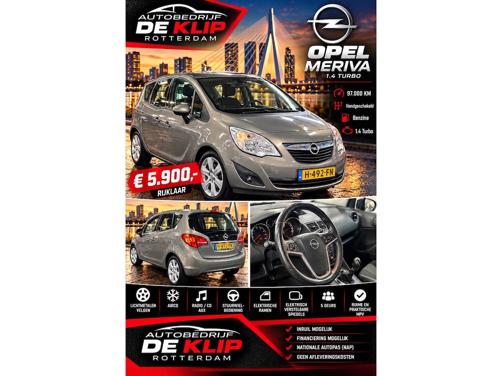 Opel Meriva 1.4 Turbo Cosmo LPG|97000KM|Airco|