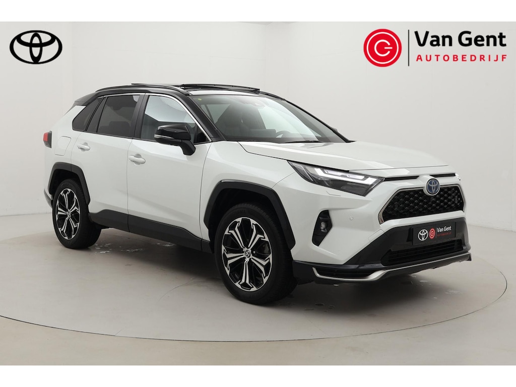 Toyota RAV4 2.5 Plug-in Hybrid AWD Bi-Tone Plus | Panoramadak | Trekhaak | Apple Carplay / Android Auto | 360 camera | Leder | Stoelverwarming/-ventilatie | Dodehoek detectie | Head-up display | Digitale binnenspiegel | 19 inch