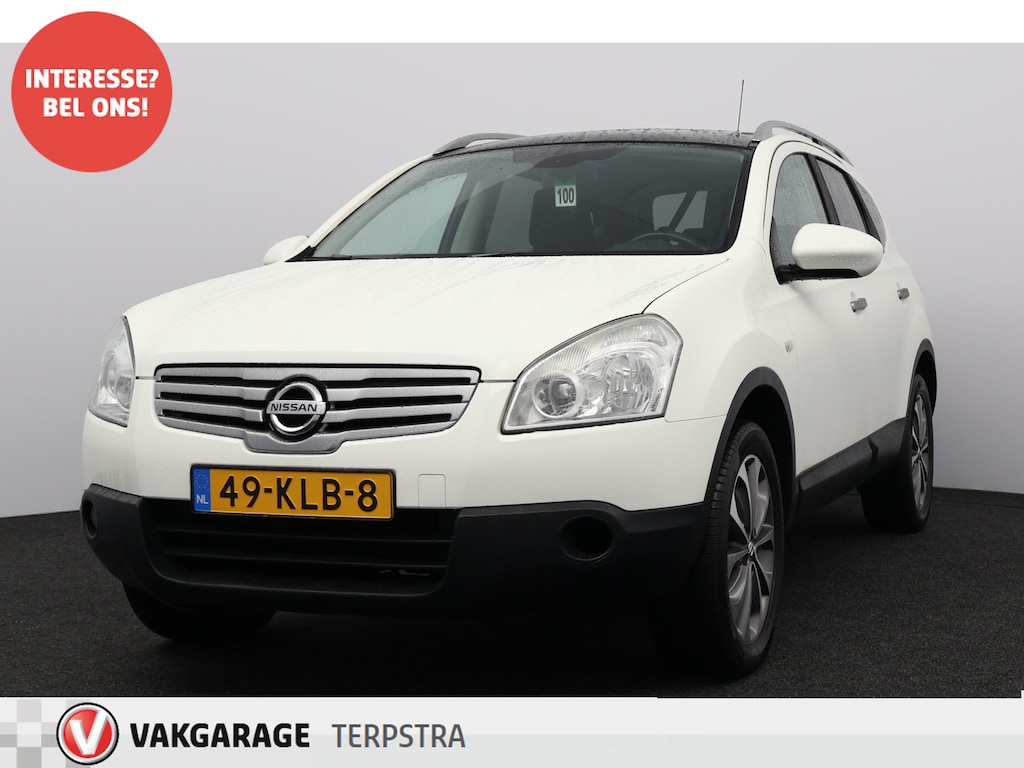 Nissan Qashqai+2 1.6 Connect Edition/ 7-Persoons!/ Trekhaak/ 18'' LMV/ Panorama-Dak/ Bluetooth/ Camera/ Navi/ Clima/ Cruise/ Armsteun/ Multi. LEDER. Stuur/ Mistl./ Chroom/ Dakrails/ Extra getint glas.