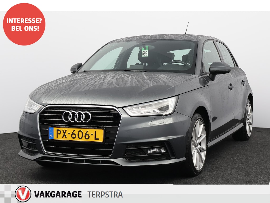 Audi A1 Sportback 1.0 TFSI S-Line/ Half-Leder/ LED Koplampen/ Zwarte-Hemel/ 17'' LMV/ Navi/ Airco/ Cruise/ Elek. pakket/ Isofix/ Bluetooth/ Multi. Sportstuur/ Mistl./ LED Dagrijverl.