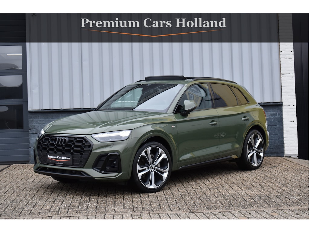 Audi Q5 55 TFSI e S-Line 367 Pk Pano Luchtvering Memory Leder Trekhaak Oled Matrix ACC 21 Inch