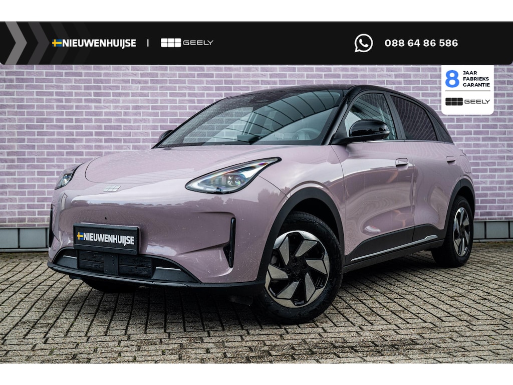 Geely E2 Ultra 47 kWh | 345km WLTP | 80kW Snelladen | Two-Tone | 540 Graden Camera | Keyless Entry | Elektrische Achterklep | Elektrisch Verstelbare Voorstoelen | Stoelverwarming | Lichtmetalen Velgen | Cruise Control Adaptief | Dodehoekdetectie | Navigatie | Apple Carplay