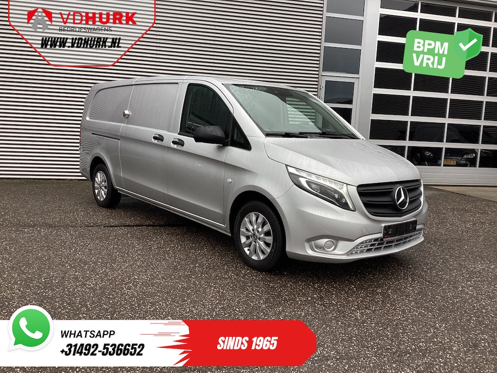 Mercedes-Benz Vito 116 CDI XL L3 Aut. LED/ Standkachel/ Stoelverw./ 2.5T trekverm./ Carplay/ Camera/ LMV/ Cruise/ Trekhaak/ Airco