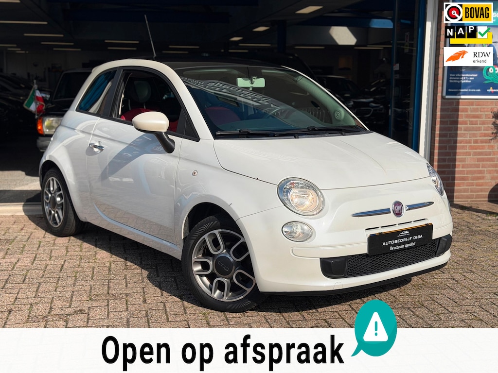 Fiat 500 1.2 Sport 2009 AUT WIT LEDER AIRCO APK NAP
