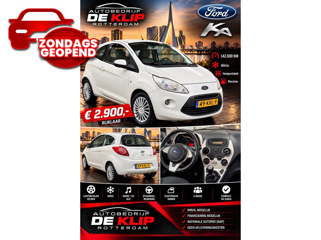 Ford Ka 1.2 Titanium|Airco|142000KM|