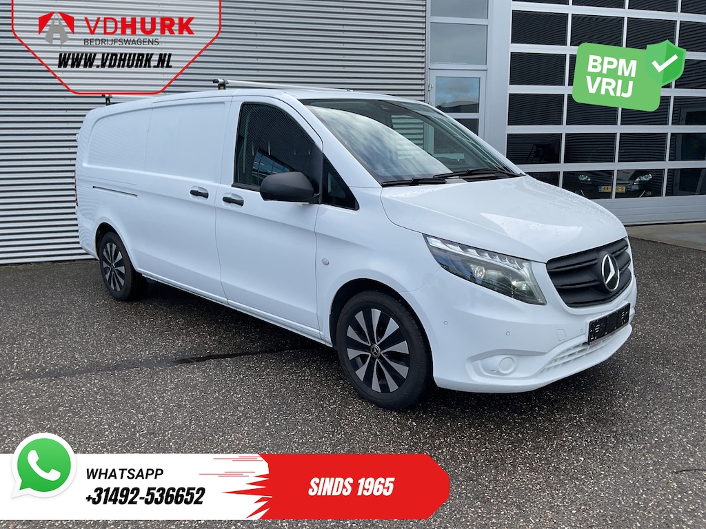 Mercedes-Benz Vito 119 CDI Aut. L3 LED/ Standkachel/ Stoelverw./ Carplay/ Navi/ Camera/ Airco/ 16'LMV/ Cruise/ PDC/ Trekhaak