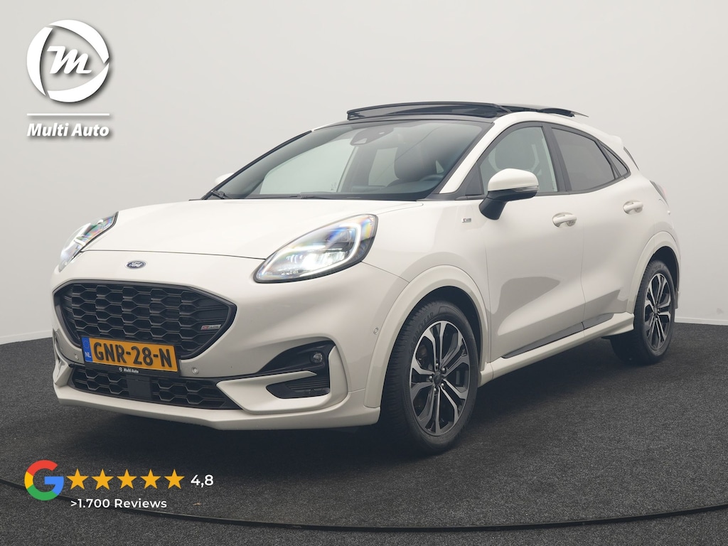 Ford Puma 1.0 EcoBoost Hybrid ST-Line X 155pk Dealer O.H | Panodak | Adaptive Cruise | Bang & Olufsen | Camera | Sportstoelen & Stuur Verwarmd | Apple Carplay | Keyless | Virtual | Navigatie | DAB | 17"L.M |