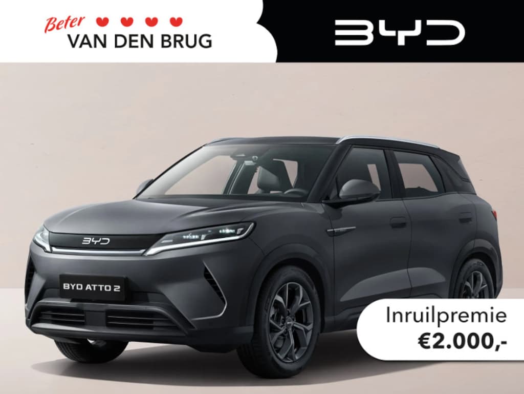 BYD Atto 2 Business 65 kWh | €2000 KORTING | Beige interieur | 430km WLTP | Warmtepomp | Panoramadak | 360° camera | Dodehoekdetectie |