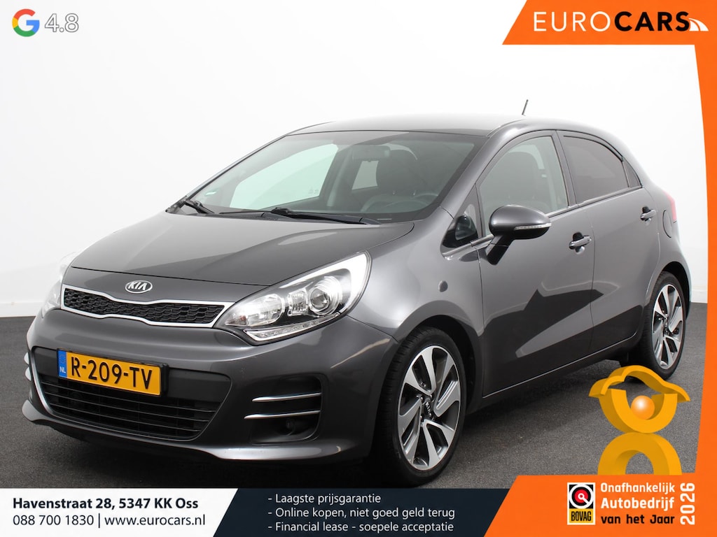 Kia Rio 1.4 CVVT Automaat DynamicLine Limited Edition Navigatie Camera Parkeer sensoren Lichtmetalen velgen Keyless Climate control Stoelverwarming Cruise Control Extra Getint Glas