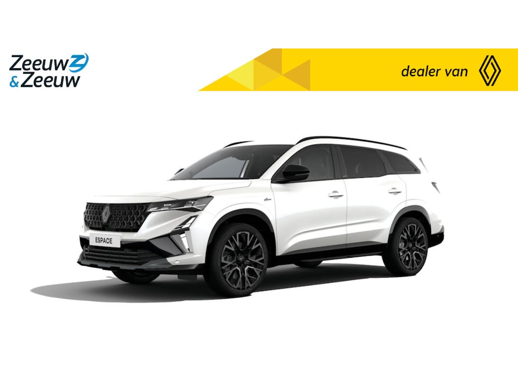 Renault Espace E-Tech full hybrid 200 Esprit Alpine 5p. | Nu uit voorraad leverbaar met €6.850,- Zeeuw & Zeeuw voorraadkorting! | Pack Light & Sound | Inclusief 5 jaar fabrieksgarantie | Financier uw Espace tegen slechts 4.9% rente |