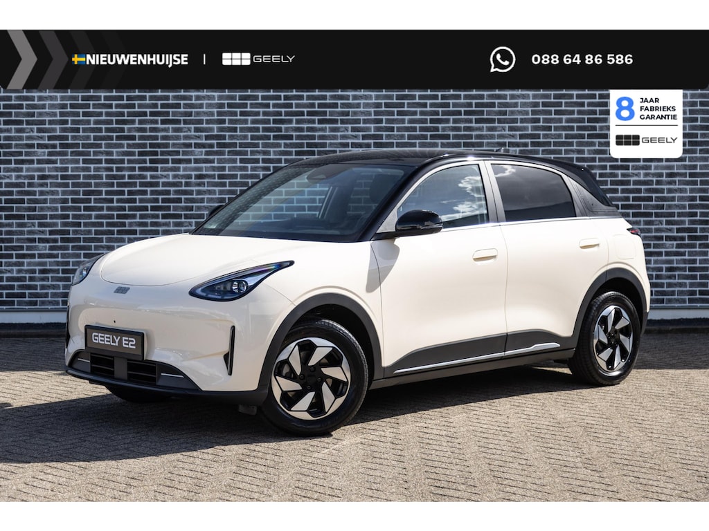 Geely E2 Ultra 47 kWh | 345km WLTP | 80kW Snelladen | Two-Tone | 540 Graden Camera | Keyless Entry | Elektrische Achterklep | Elektrisch Verstelbare Voorstoelen | Stoelverwarming | Lichtmetalen Velgen | Cruise Control Adaptief | Dodehoekdetectie | Navigatie | Apple Carplay